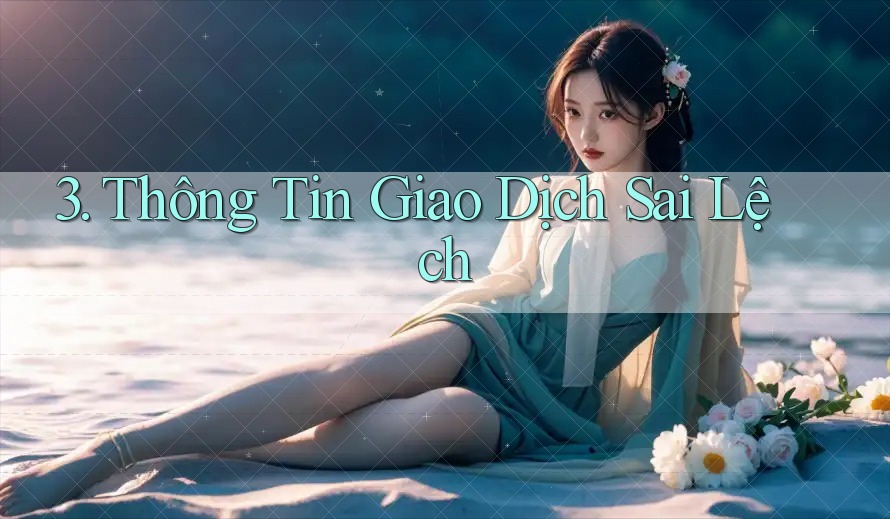 3. Thông Tin Giao Dịch Sai Lệch 3. Thông Tin Giao Dịch Sai Lệch
