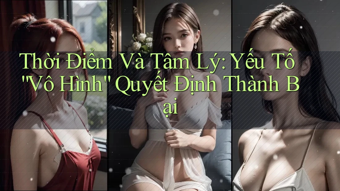 Thời Điểm Và Tâm Lý: Yếu Tố “Vô Hình” Quyết Định Thành Bại Thời Điểm Và Tâm Lý: Yếu Tố “Vô Hình” Quyết Định Thành Bại